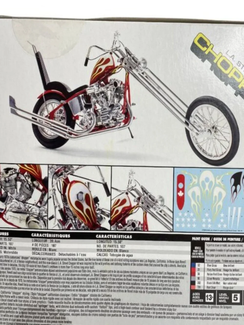 L.A. Street Chopper Motorcycle Revell 1/8 Model Kit NEW